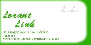 lorant link business card